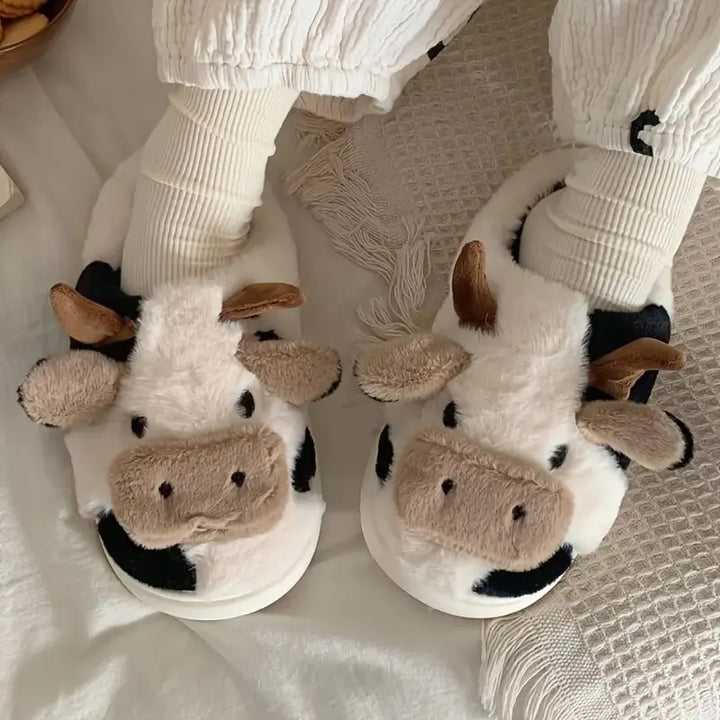 Plastové pantofle s krávím designem – PlushCow