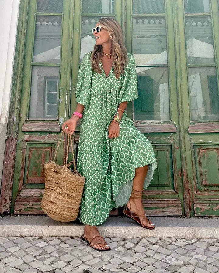 Boho letní šaty v ibizském stylu s volným střihem – Elira