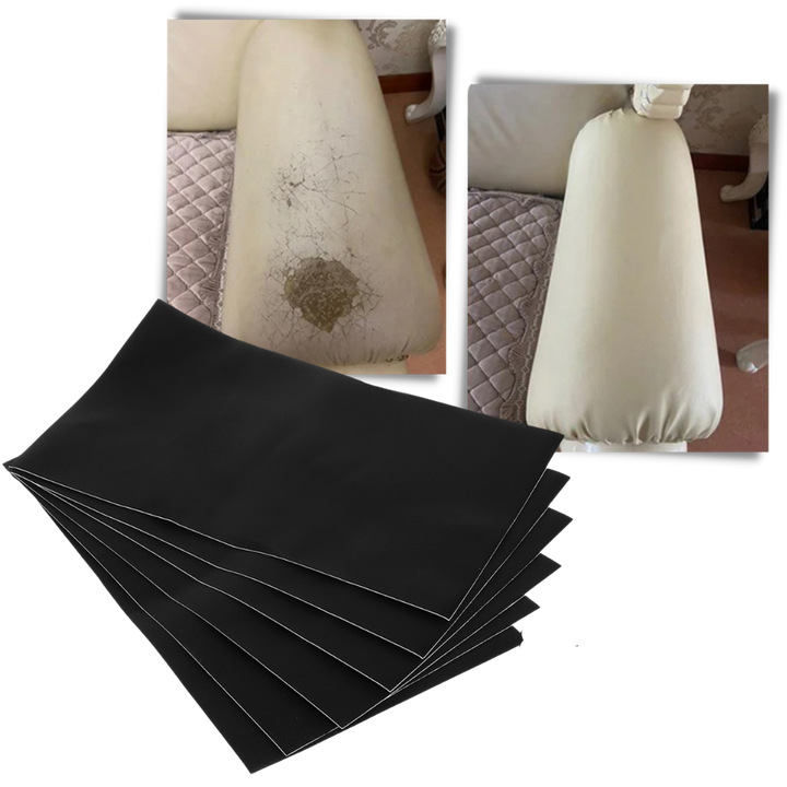 Selbstklebendes Lederreparatur-Patch, schwarz, für Möbelreparatur, 6er-Set.