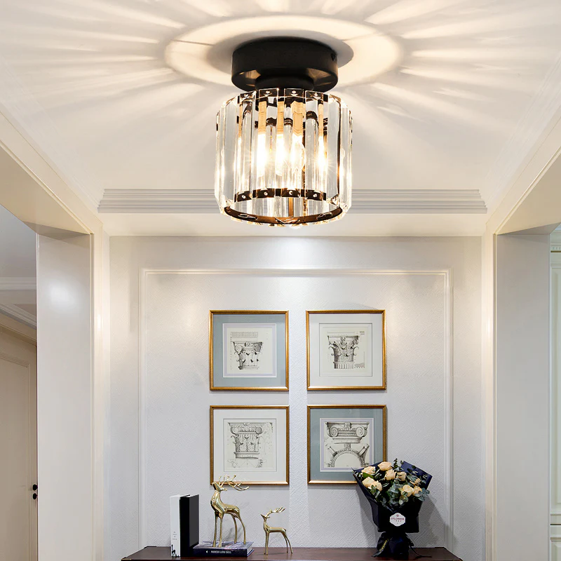 Semi Flush Kristall Deckenleuchte - Glanzara