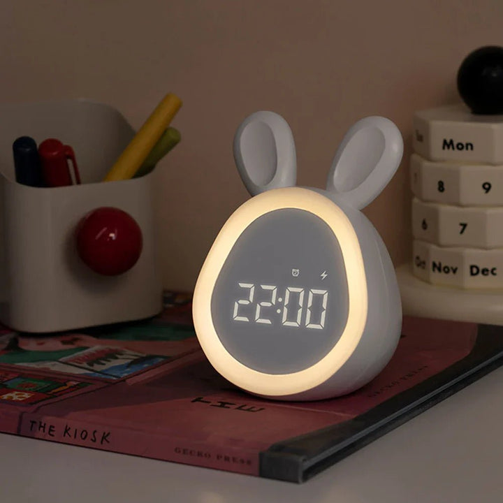 Dětské budíky ve tvaru králíčka s LED nočním světlem - BunniGlow