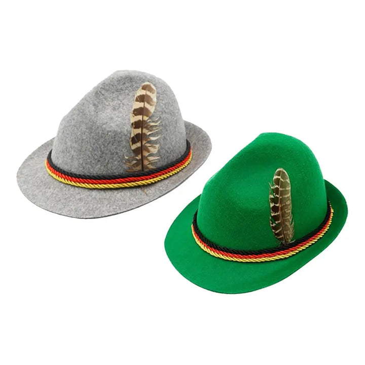 Bavorský klobouk s peřím (Unisex) – TrachtenHut Oktoberfest 2025