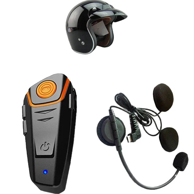 Vodotěsný Bluetooth interkom pro motocykl s FM a dosahem 1000 m – RoadLink