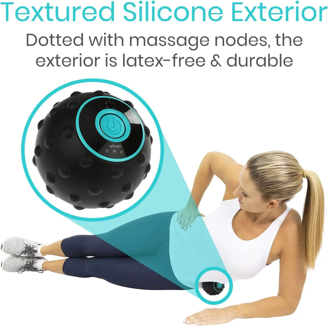 4stupňový vibrační masážní míček s funkcí vyhřívání a strukturovaným povrchem – FlexiRoll