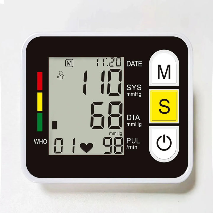 Digitální zápěstní tlakoměr s LCD displejem – PulseTrack