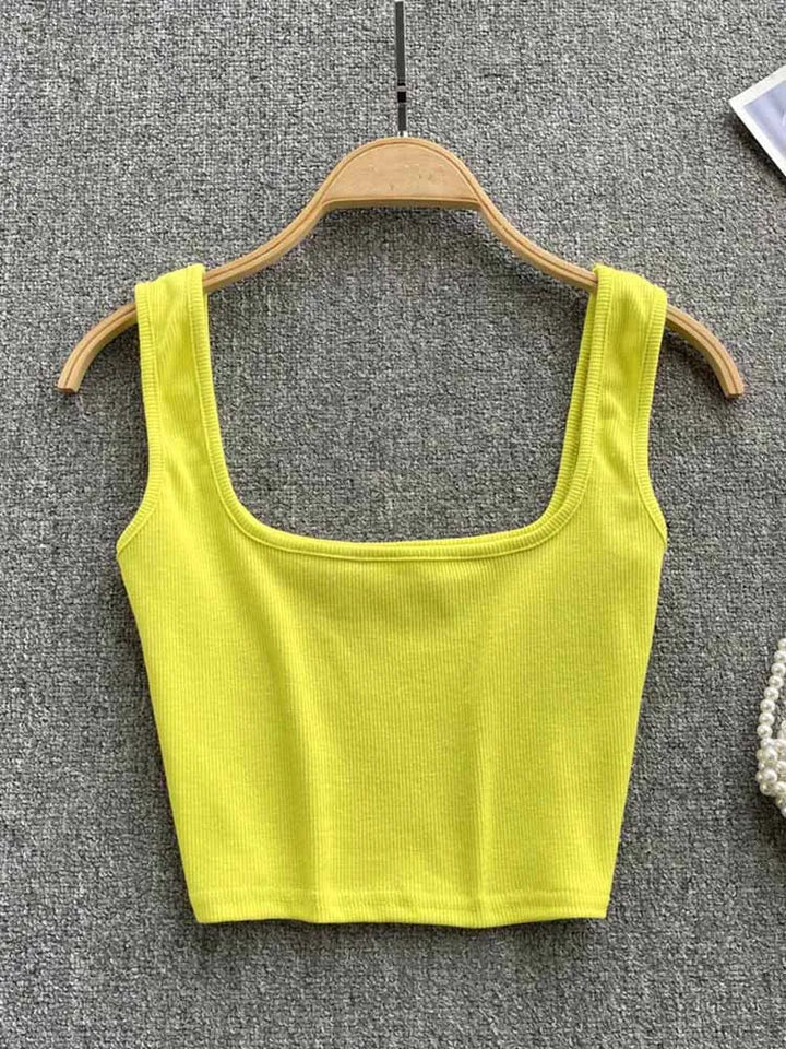 Crop-top bez zad v jednobarevné barvě – Zayra