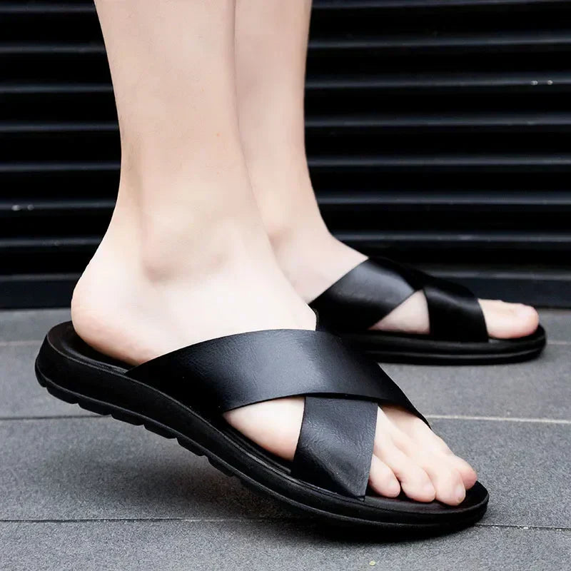 Italské pánské kožené slip-on boty – Lorenzo