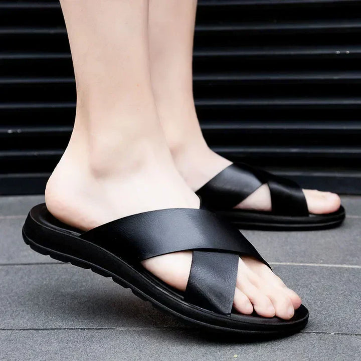 Italské pánské kožené slip-on boty – Lorenzo