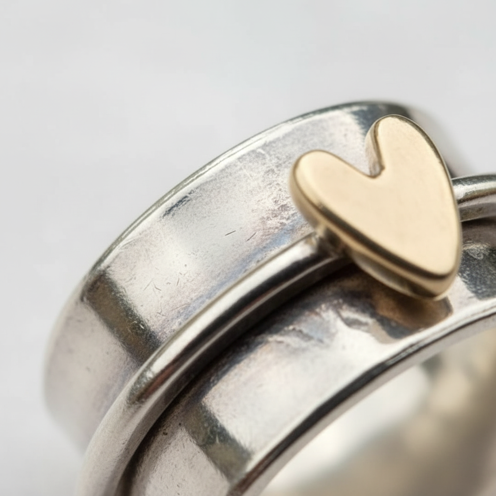 Silberner Ring - VintageHeart 