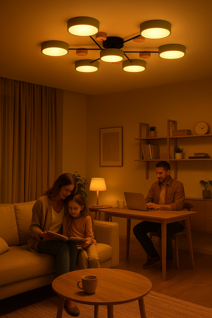 Skandinávské stropní svítidlo – Rozvětvený design, stylové a udržitelné s technologií LED