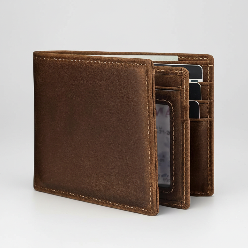 Skórzany Portfel Męski - LuxeWallet 