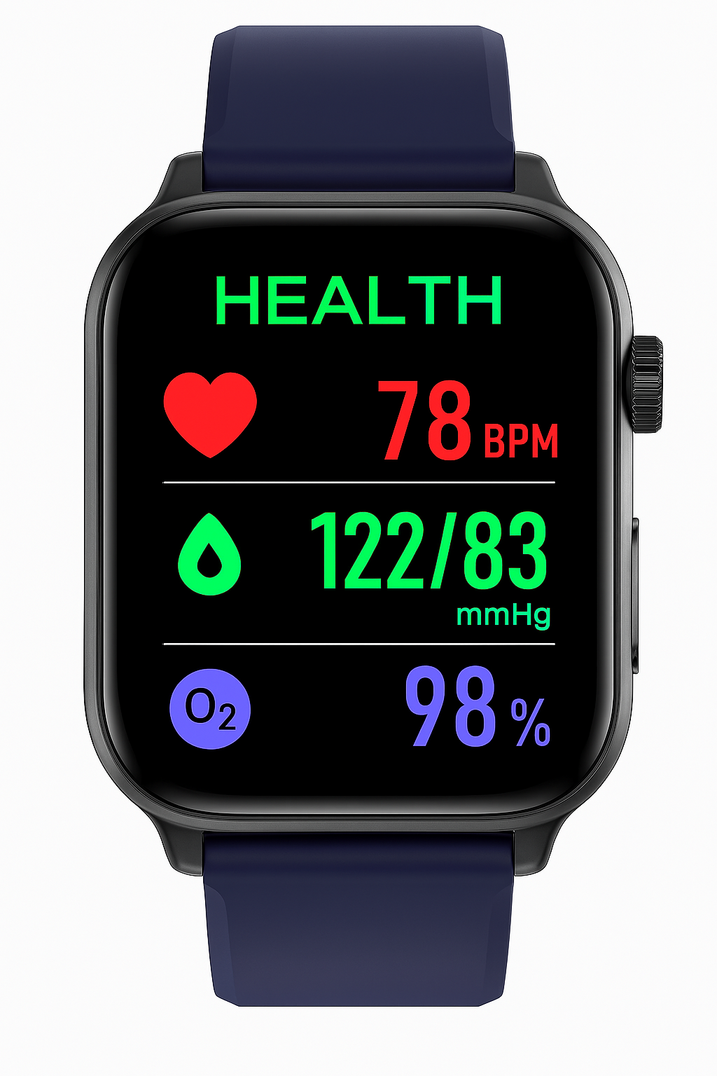 Chytré hodinky pro zdraví a kondici – EKG, měření krevního tlaku, monitorování srdečního tepu – kompatibilní s iOS a Androidem