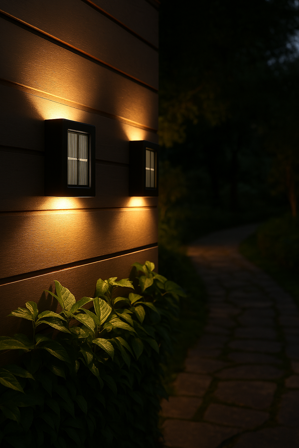 SolarGlow™ LED solární nástěnné lampy – bezdrátové, odolné proti povětrnostním vlivům a s náladovým osvětlením pro venkovní prostory