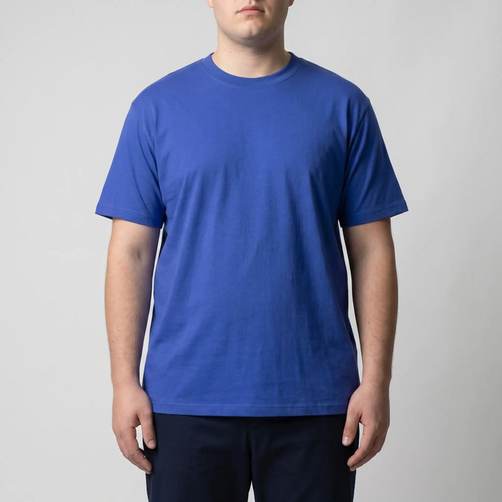 Solid Color Fitted Crew Neck Tee - Jeff