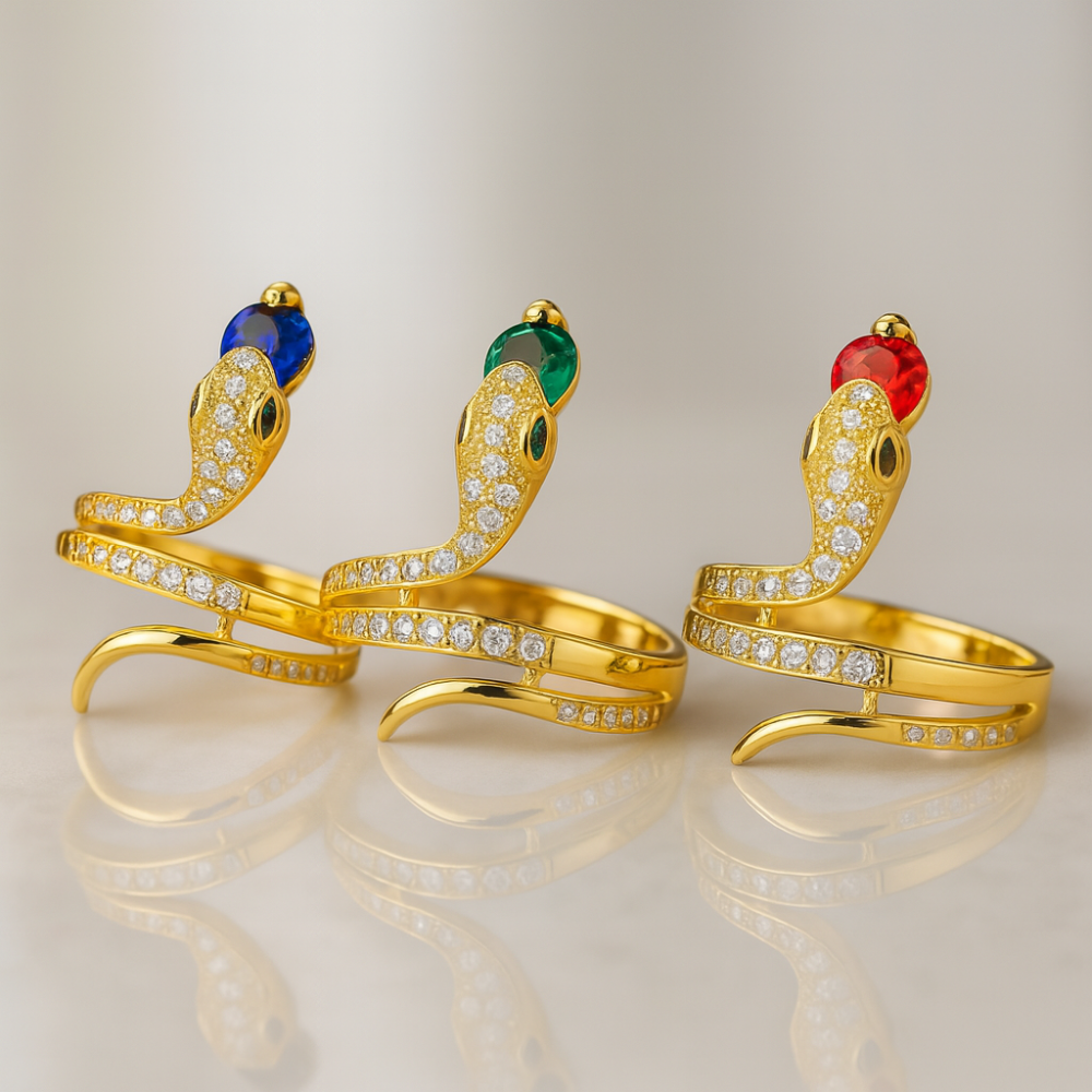 Šťastné | Lucky zirkonové hadí prsteny pro ženy