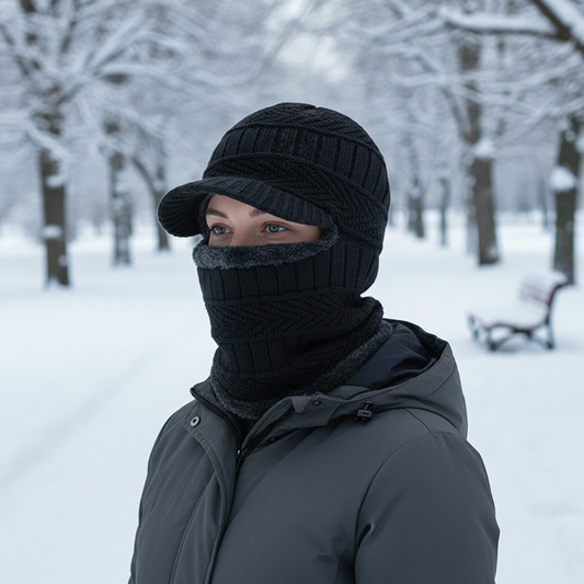 Strickbalaclava Mit Eingearbeitetem Schirm - WarmVisor