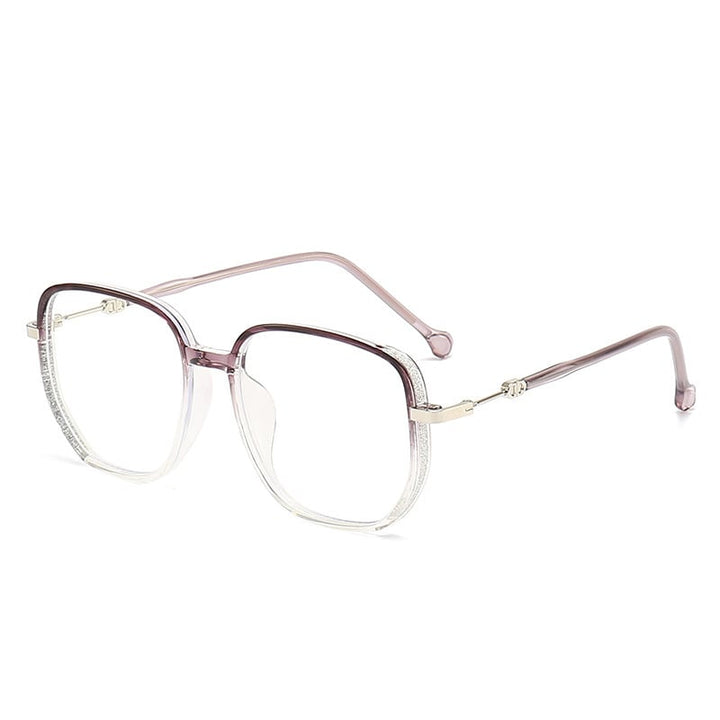 Stylische Anti-Blaulicht Lesebrille, transparentes Gestell, quadratische Form, Unisex.