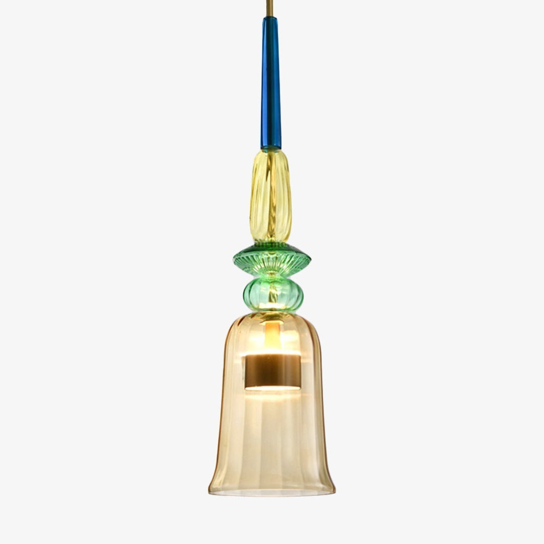 Bunte LED-Hängelampe aus Glas, modernes Design, Wohnzimmerbeleuchtung, energiesparend.