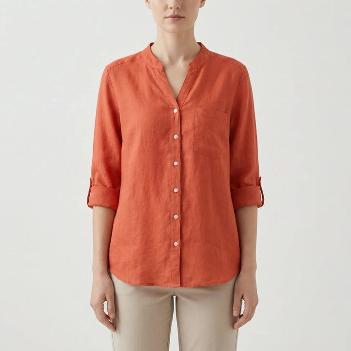 Tailored Button-Up Summer Shirt - Esther