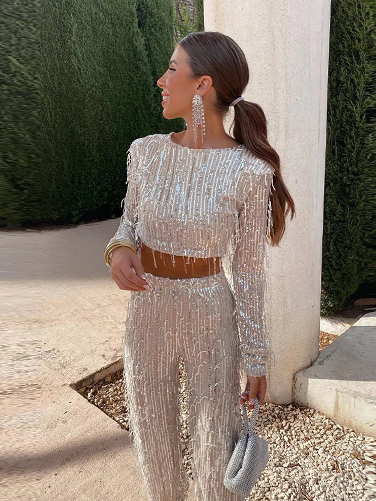 Glamourózní flitrové soupravy pro ženy – Celina