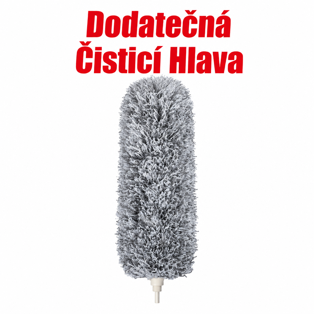 Teleskopická prachovka z mikrovlákna | Extra dlouhý dosah | Ohebná hlava | Pratelná