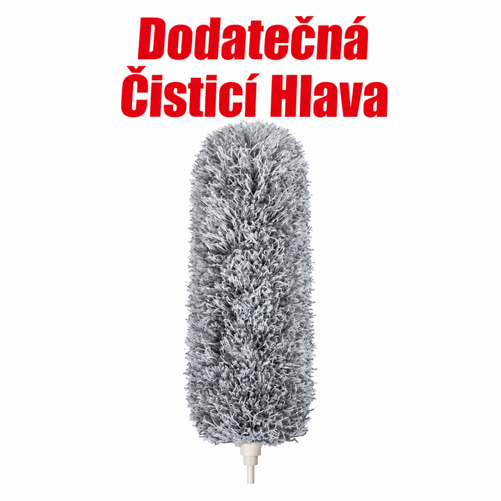 Teleskopická prachovka z mikrovlákna | Extra dlouhý dosah | Ohebná hlava | Pratelná
