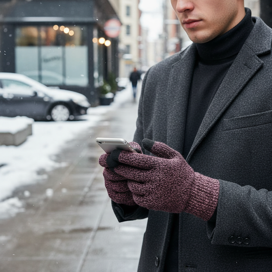 Thermische Gestrickte Handschuhe - CozyConnect
