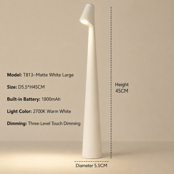 Cordless Designer LED Table Lamp with 3-Level Touch Dimming 22