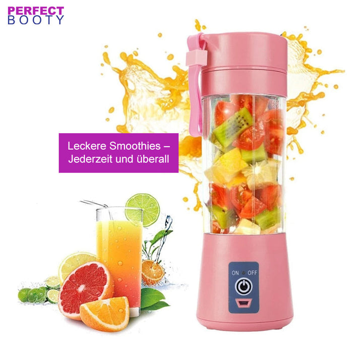 Tragbarer rosa USB-Mixer für Smoothies, Obstfüllung, elektrische Küchenmaschine.