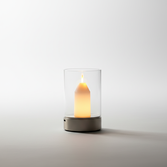 Transparenter LED Kerzenzylinder - HandGlim