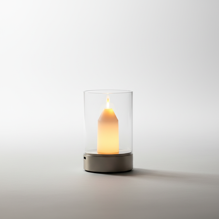 Transparenter LED Kerzenzylinder - HandGlim