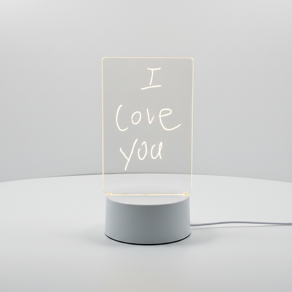 Transparentes Acryl Notizbrett - GlowMemo