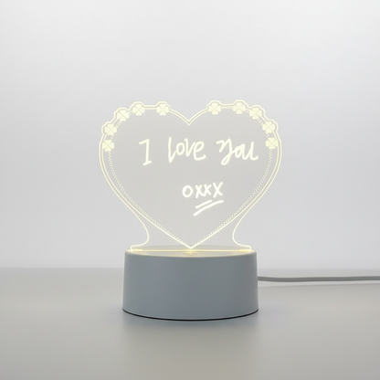 Transparentes Acryl Notizbrett - GlowMemo