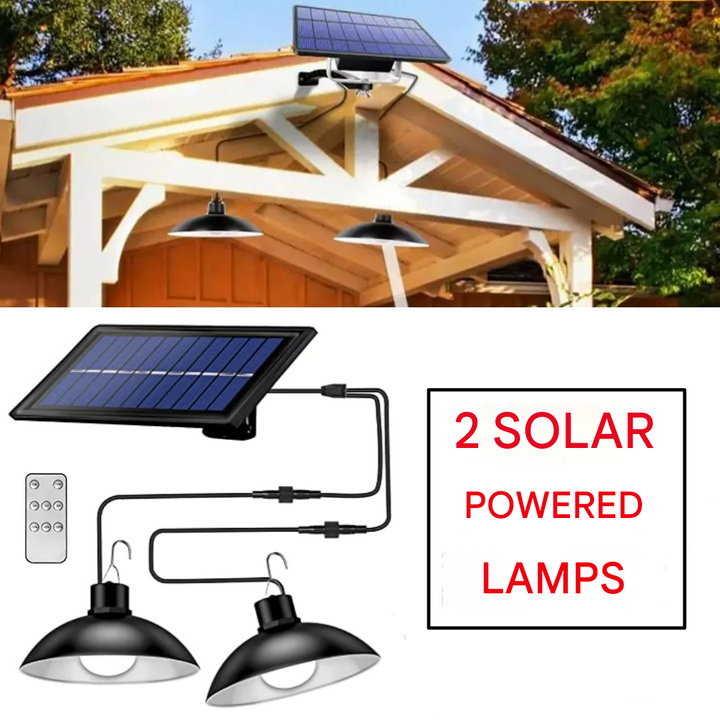 Bezdrátový solární LED lampový set s dálkovým ovládáním – TwinRay
