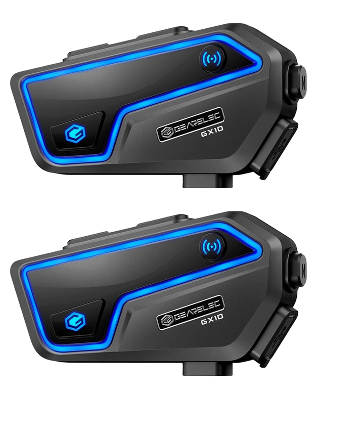 Bluetooth motocyklový interkom pro 10 jezdců & IP67 vodotěsný – RideSync