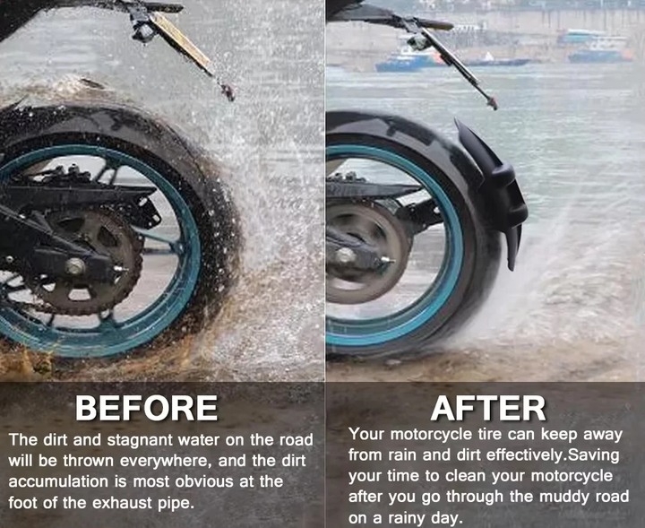 Univerzální zadní chránič kola motocyklu s ocelovým držákem – TrailGuard