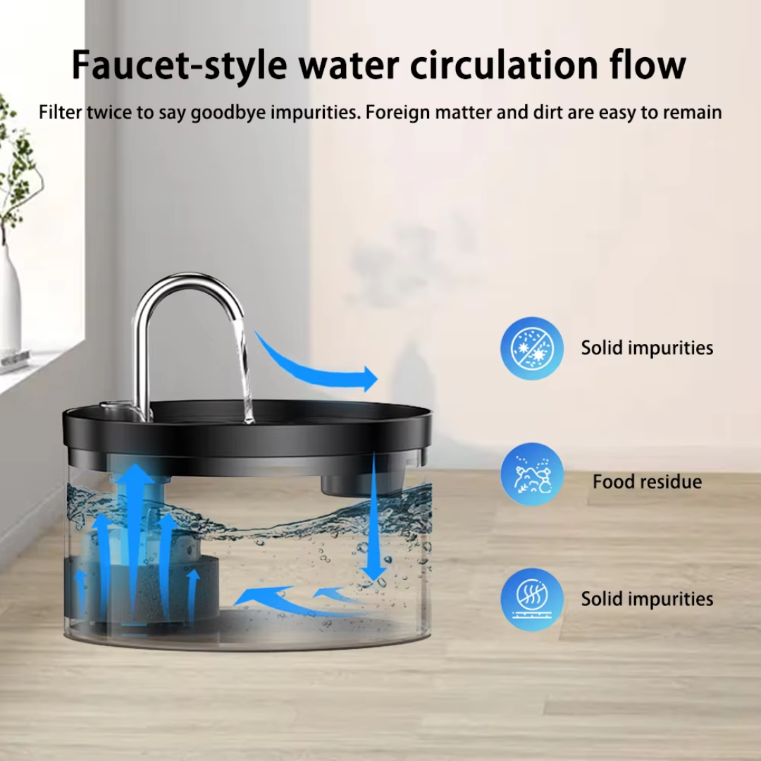 Wasserkreislauf-Filter, transparent, schwarz, entfernt Verunreinigungen, Küche, Wasserhahn.