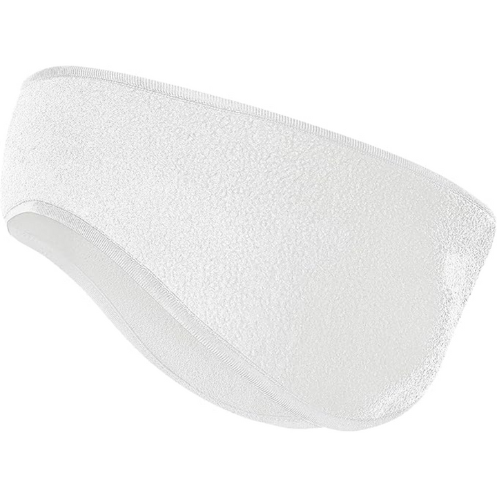 Weiße Frottee-Stirnband, elastisch, schweißabsorbierend, Sport-Accessoire, Unisex