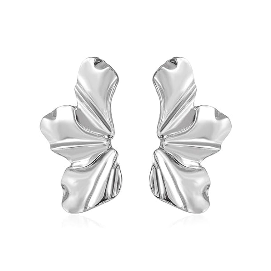Silberne Schmetterling Ohrringe, glänzend, modisch, Damen Schmuck, elegantes Design