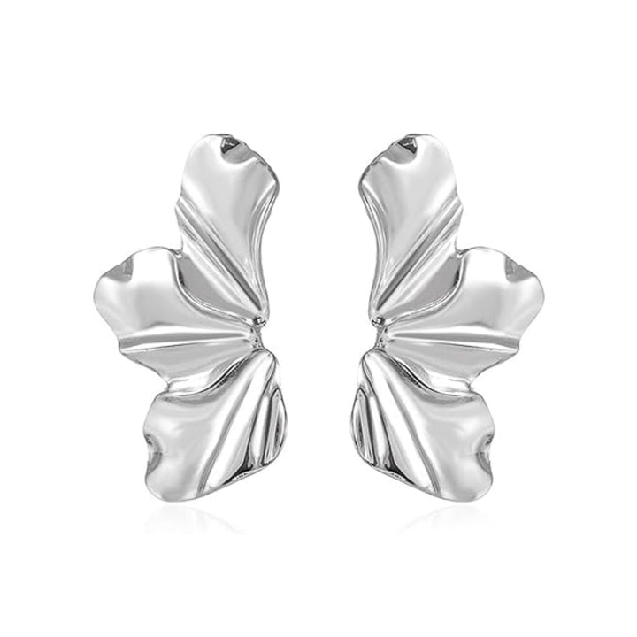Silberne Schmetterling Ohrringe, glänzend, modisch, Damen Schmuck, elegantes Design