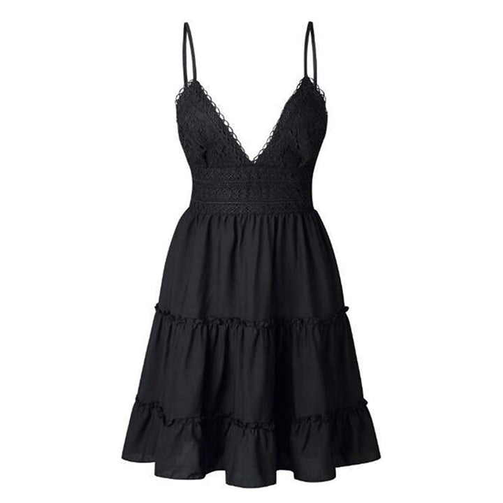 Vzdušné a stylové mini-babydoll šaty s V-výstřihem – Melina