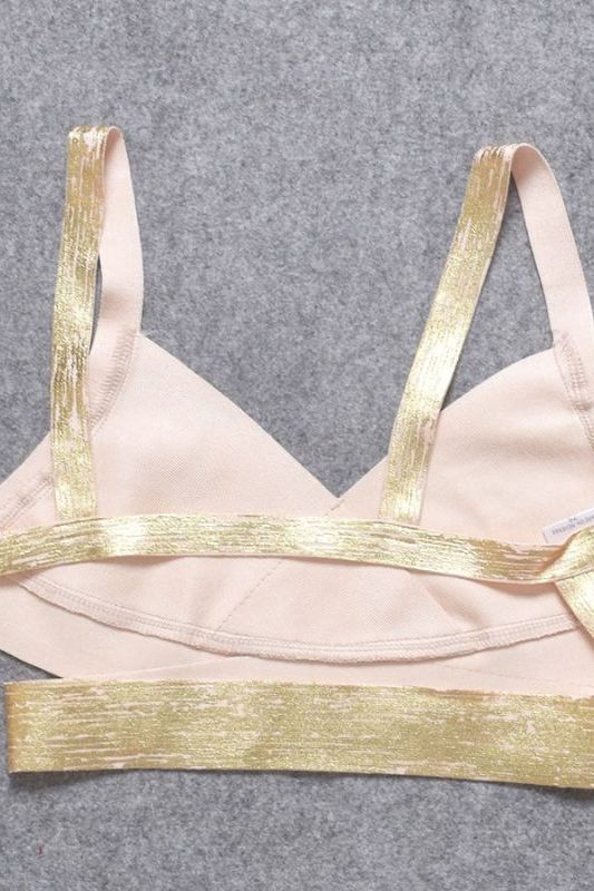 V Ausschnitt Wickel Crop Top - Ceyda