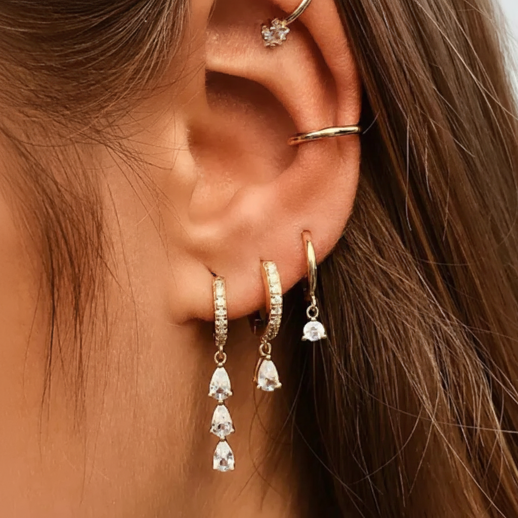 Vielseitige Ohrringe - AuroraGleam 