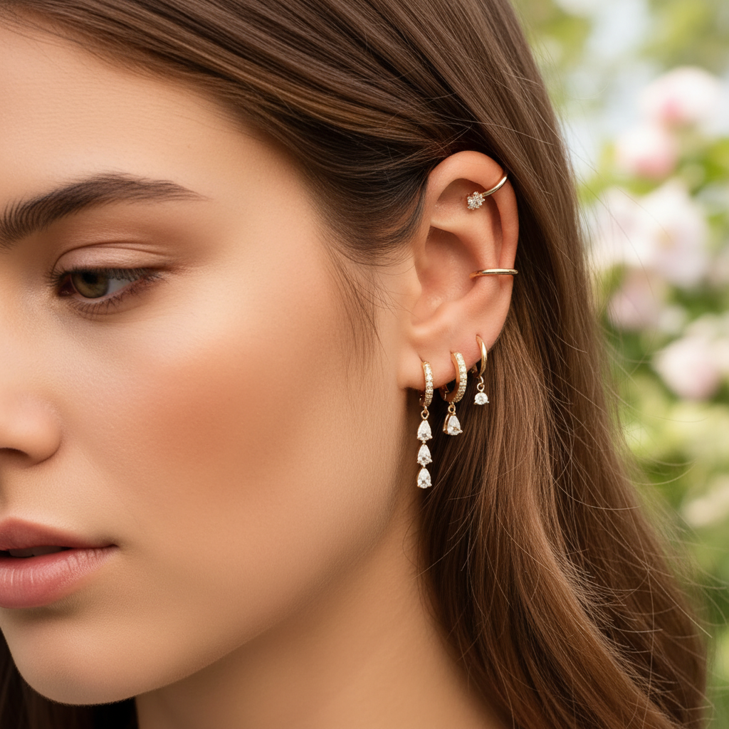 Vielseitige Ohrringe - AuroraGleam 