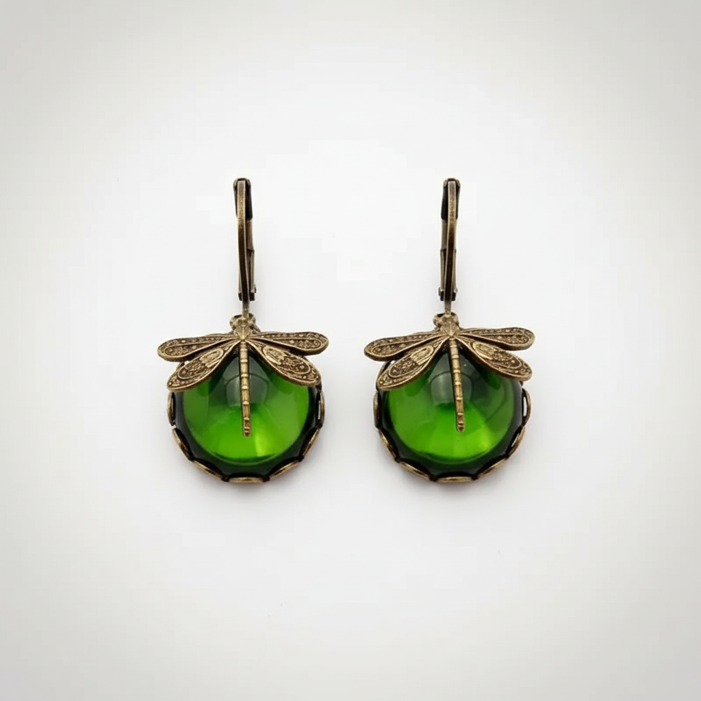 Vintage Tropfenohrringe - DragonflyEarrings 