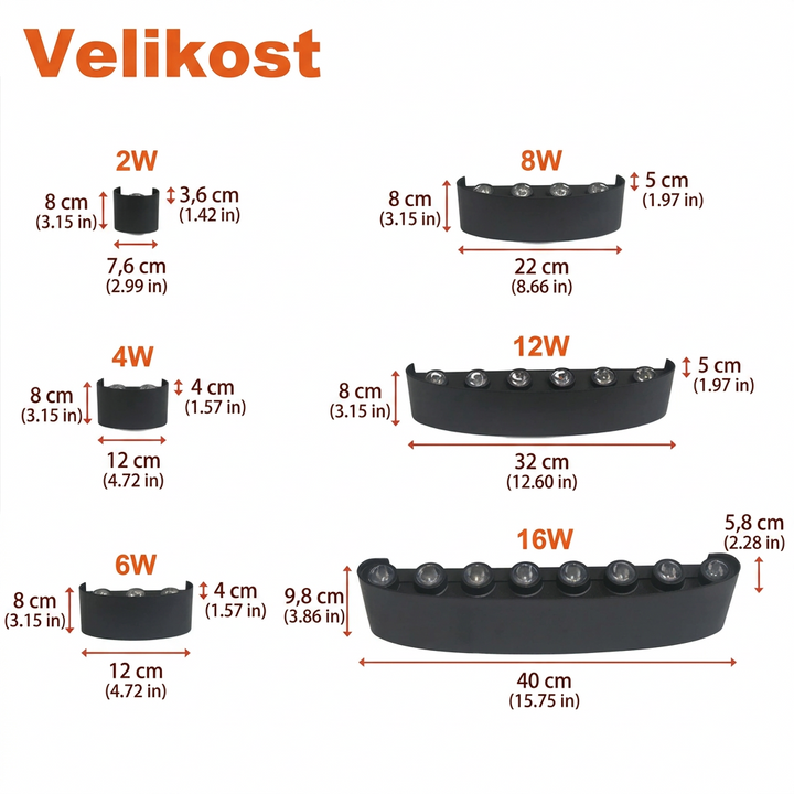 Aplique de pared Skøle para interiores y exteriores, con protección IP65
