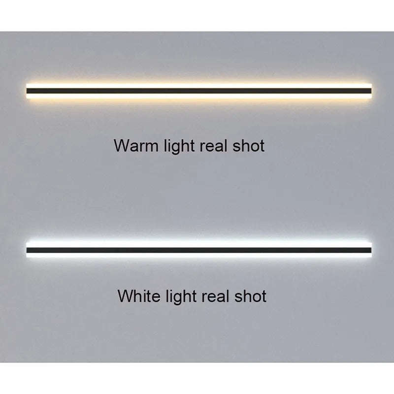 Wasserdichte LED-Wandlampe, IP65, warmes und weißes Licht, für Garten und Terrasse.