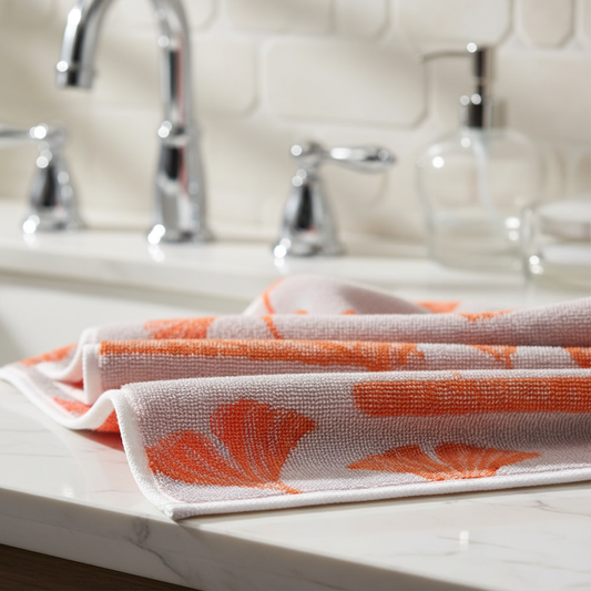 Weiches Baumwollhandtuch - LeafDesign