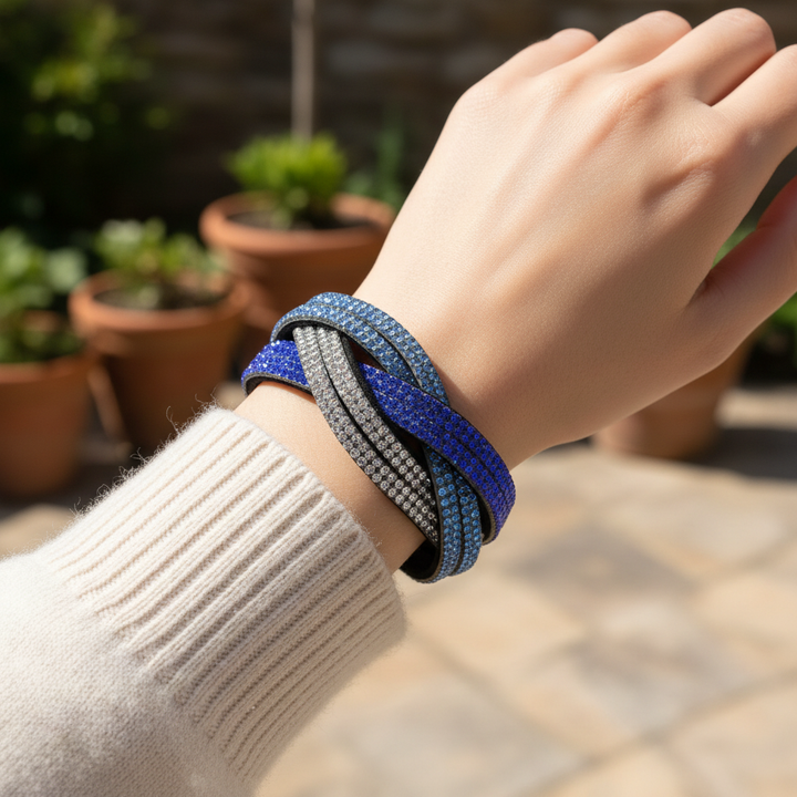 Wickelarmband Aus Leder - GlitzBracelet 