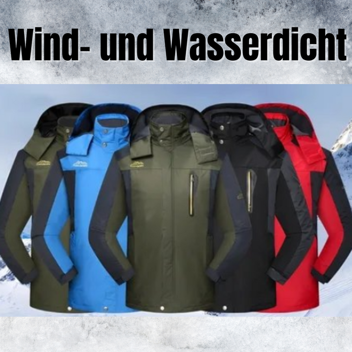 Wind- und wasserdichte Outdoor-Jacke, verschiedene Farben, wetterfest, für Herren.